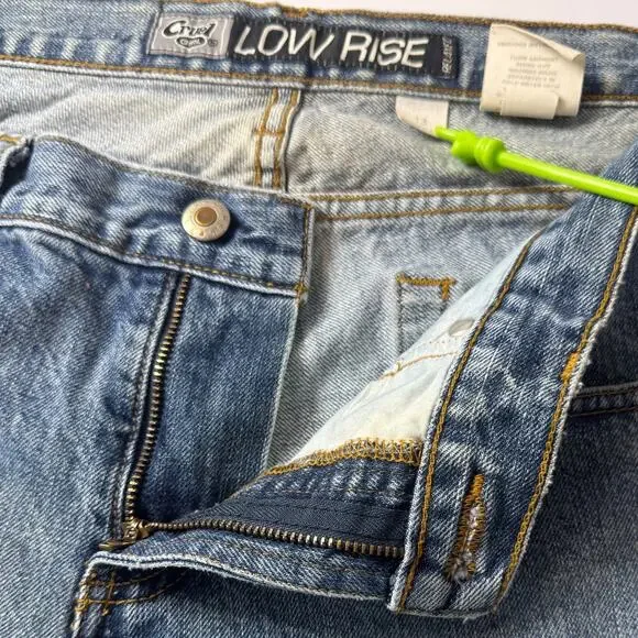 Cruel Girl Low Rise Bootcut Jeans Mid Wash Distressed 13R Rodeo Grunge - Picture 8 of 16